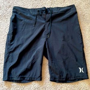 Hurley - All Black Stretchy Bathing Suit - Waist Size 30